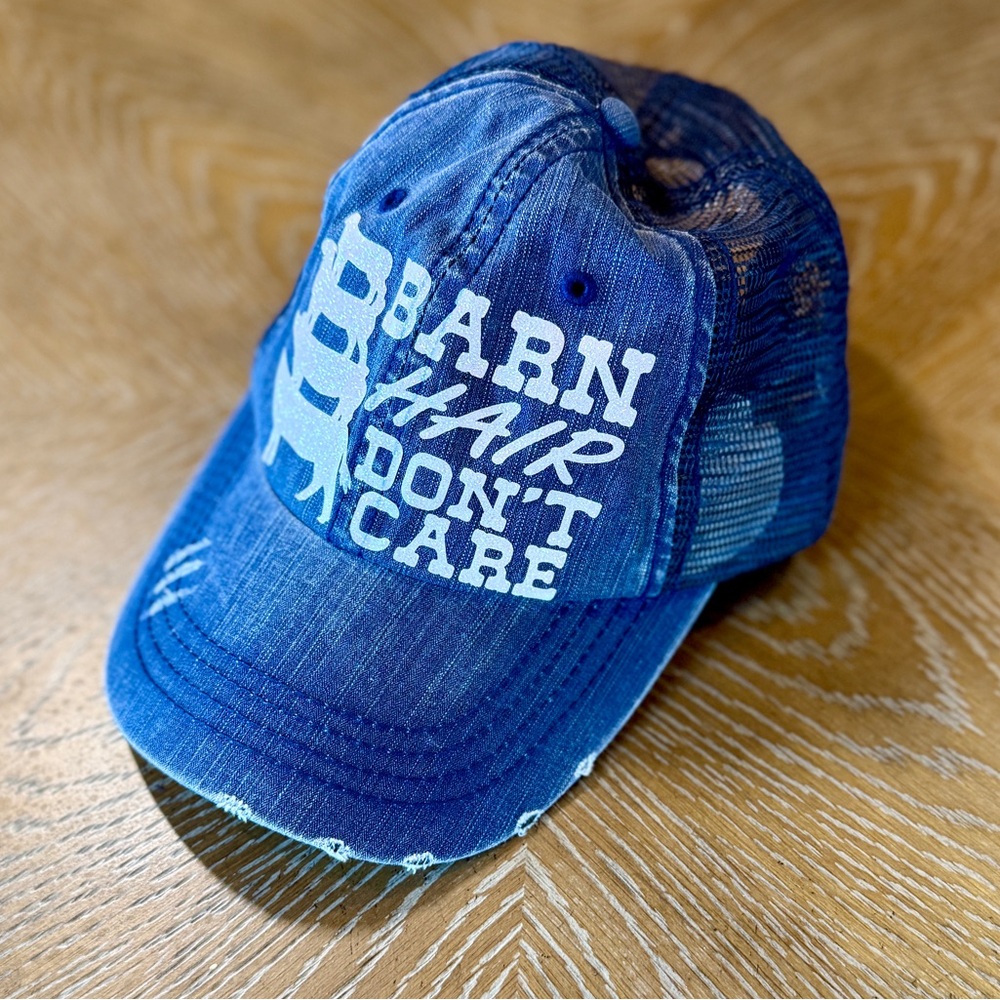 AG Trucker Hat Barn Hair Don’t Care Blue Mesh